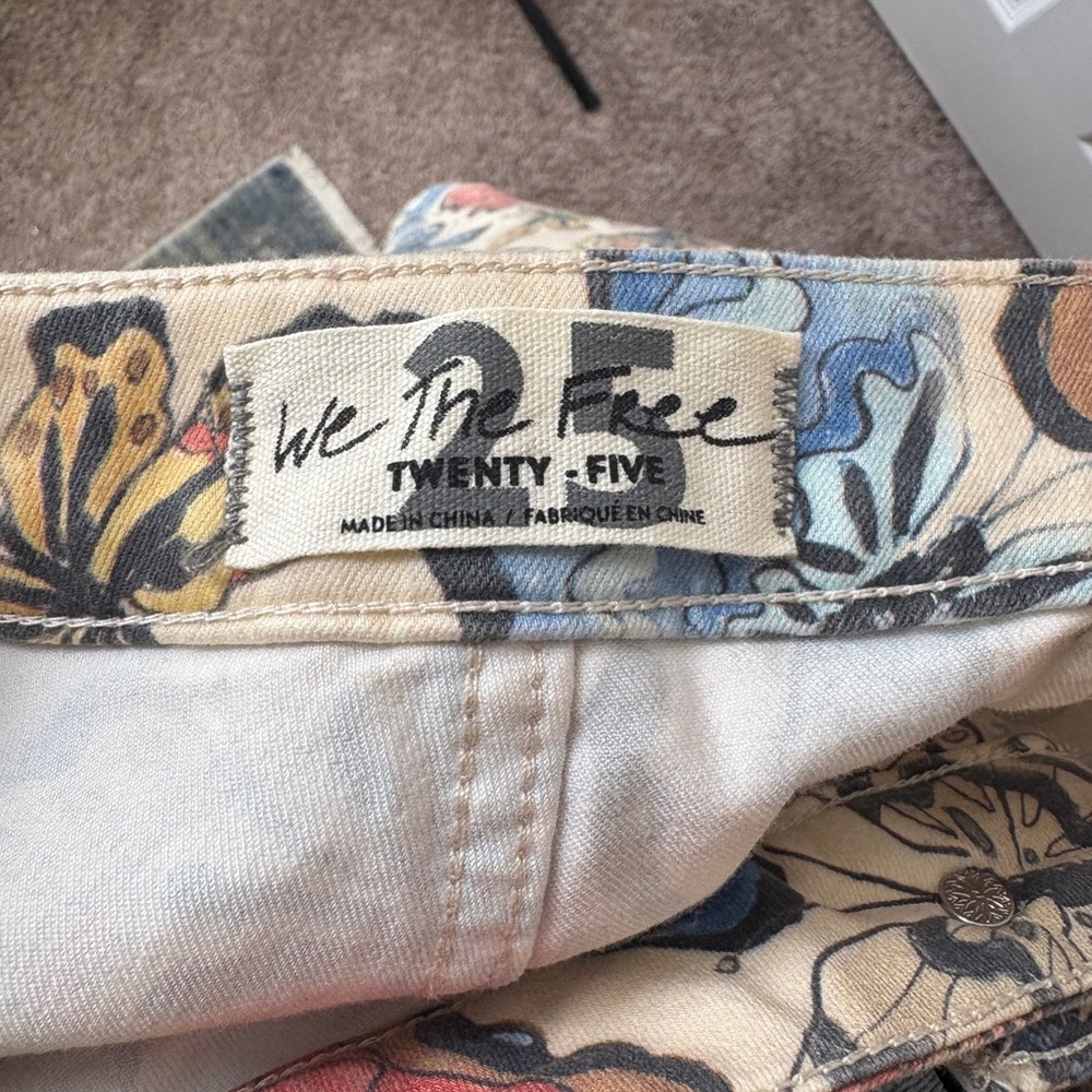 NWOT - We The Free Multicolor Butterfly Flare Pant - Picture 3 of 5